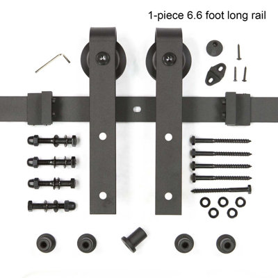 Rusty Design Sliding Standard Single Track Barn Door Hardware Kit & Reviews